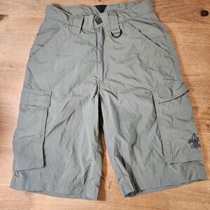 Boy Scouts of America Olive Green Nylon Cargo Shorts Adult Size XS